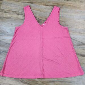 🔺️Gap Coral Vneck & Vback Lightweight Sleeveless Top Medium